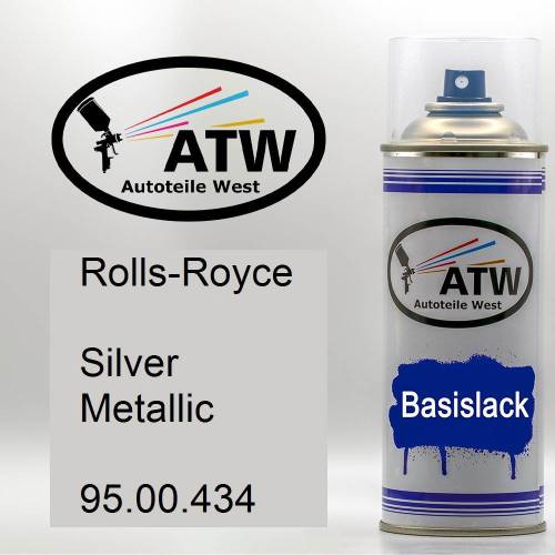 Rolls-Royce, Silver Metallic, 95.00.434: 400ml Sprühdose, von ATW Autoteile West.